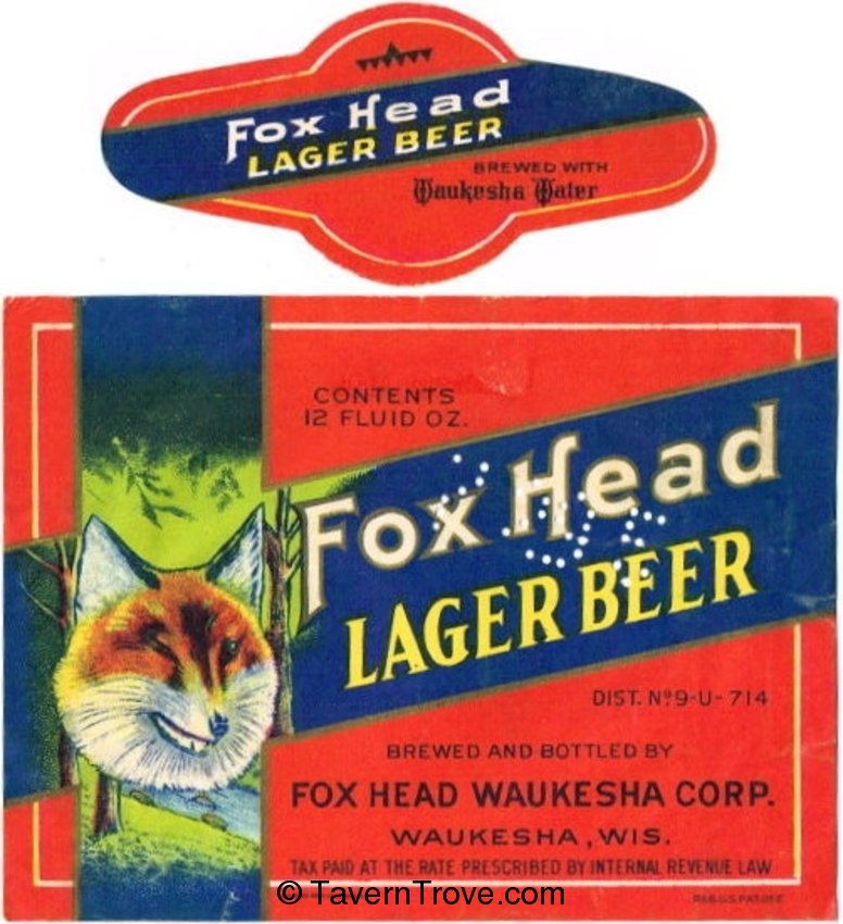 Fox Head Lager Beer