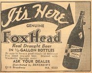 Fox Head Real Draught Beer