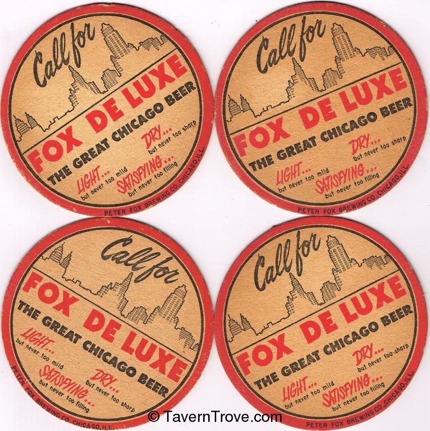 Fox De Luxe Beer Lot of 4