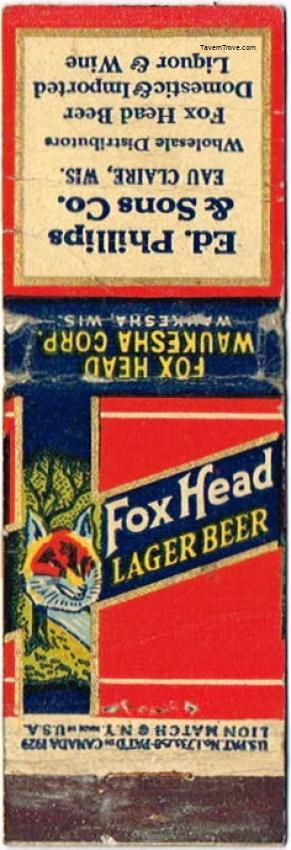 Fox Head Lager Beer