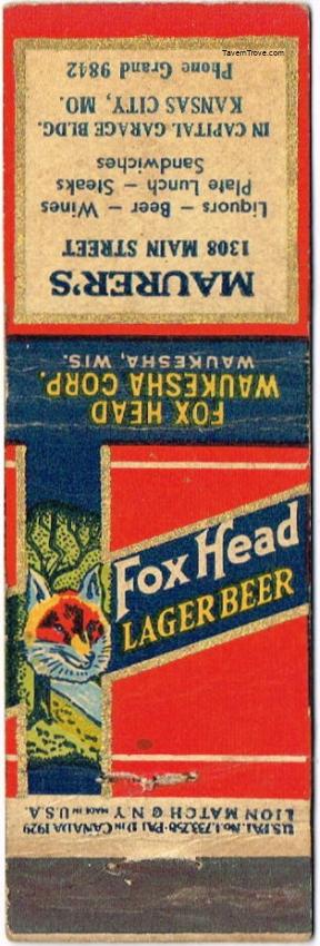 Fox Head Lager Beer