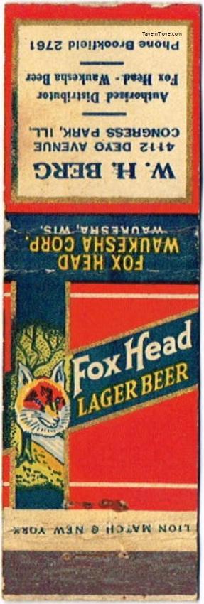 Fox Head Lager Beer