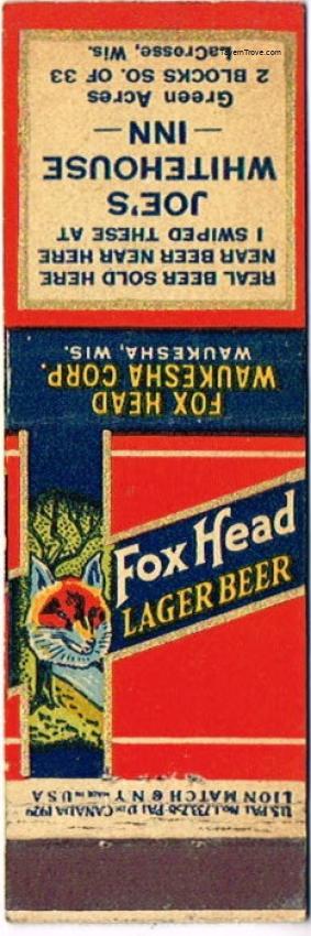 Fox Head Lager Beer