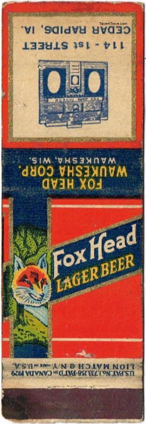 Fox Head Lager Beer