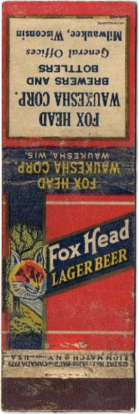 Fox Head Lager Beer
