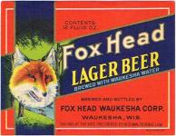 Fox Head Lager Beer