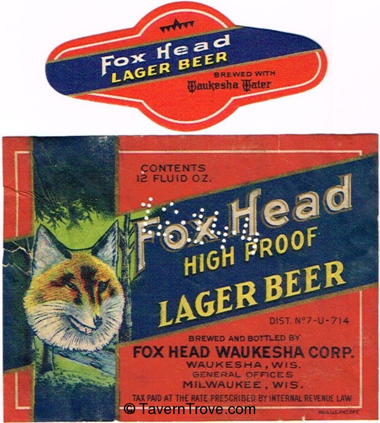 Fox Head Lager Beer