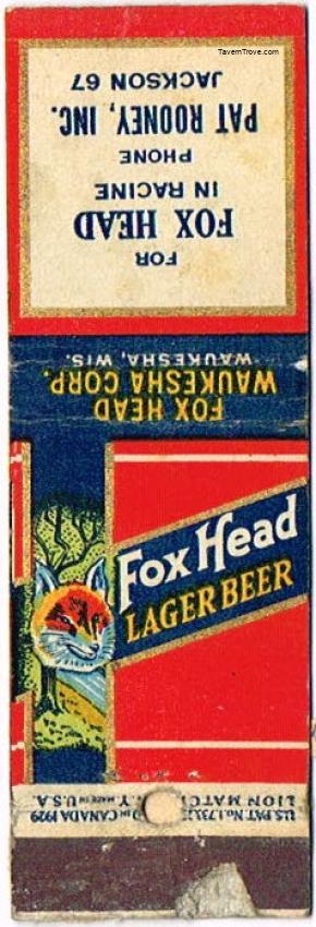 Fox Head Lager Beer