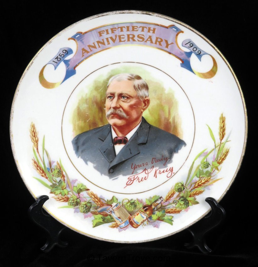 Fred Krug Brewery 50th Anniversary Presentation Plate