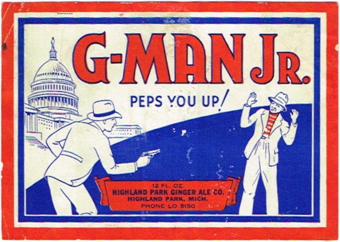 G-Man Jr. Highland Park Ginger Ale Michigan