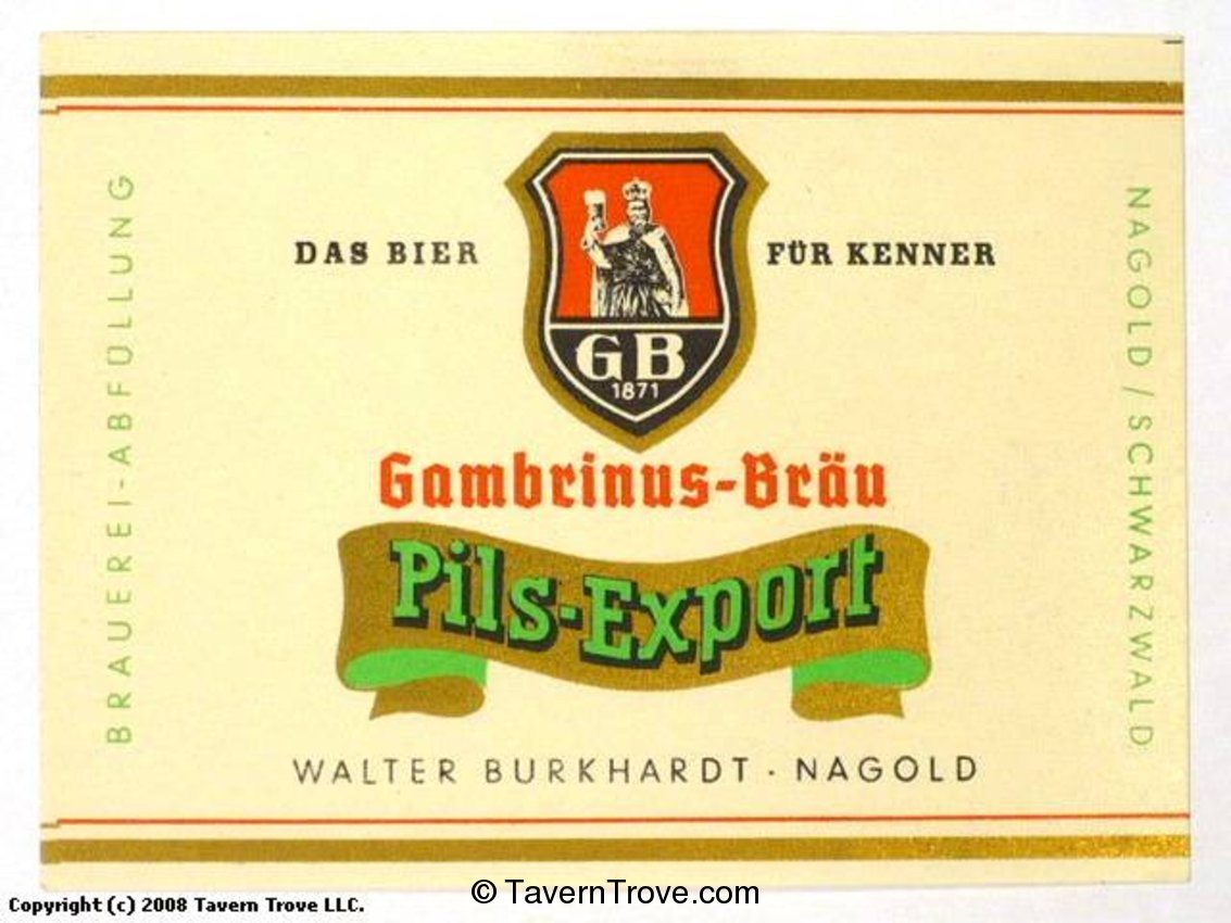 Gambrinus-Bräu Pils-Export