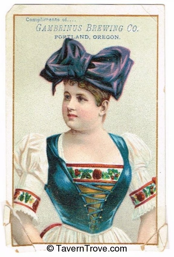 Gambrinus Lager Beer Trade Card