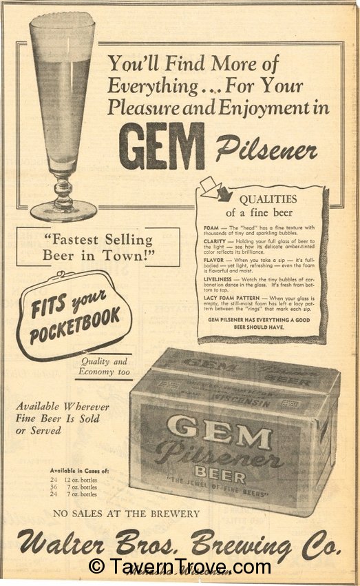 Gem Pilsener Beer