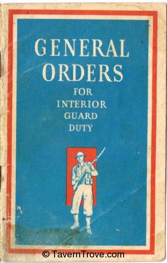 General Orders For Interior Guard Duty