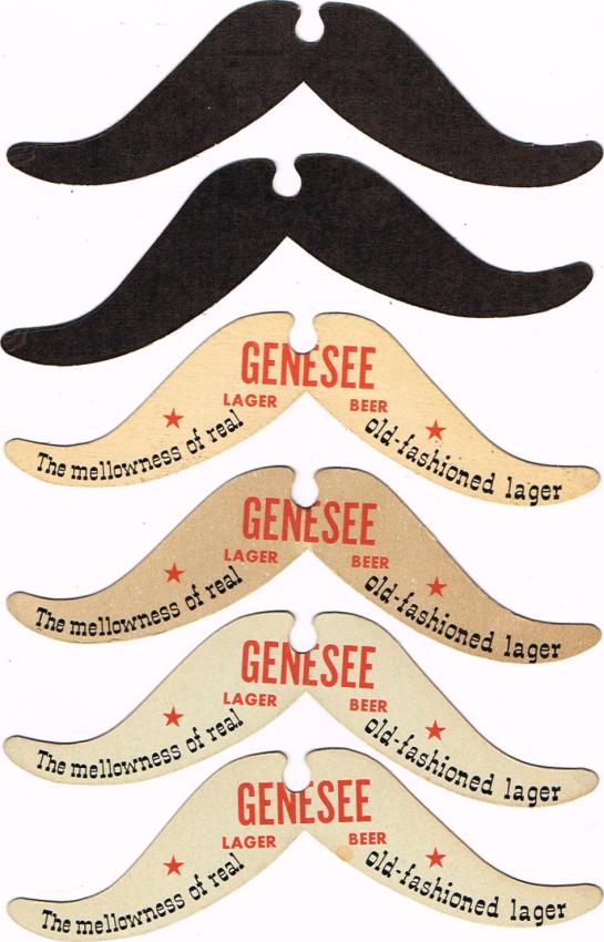 Genesee Beer Fake Mustaches Lot of 6