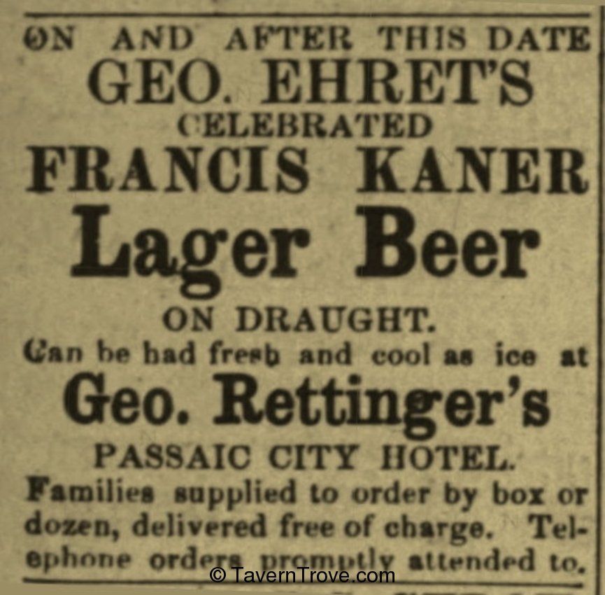 George Ehret's Francis Caner Beer