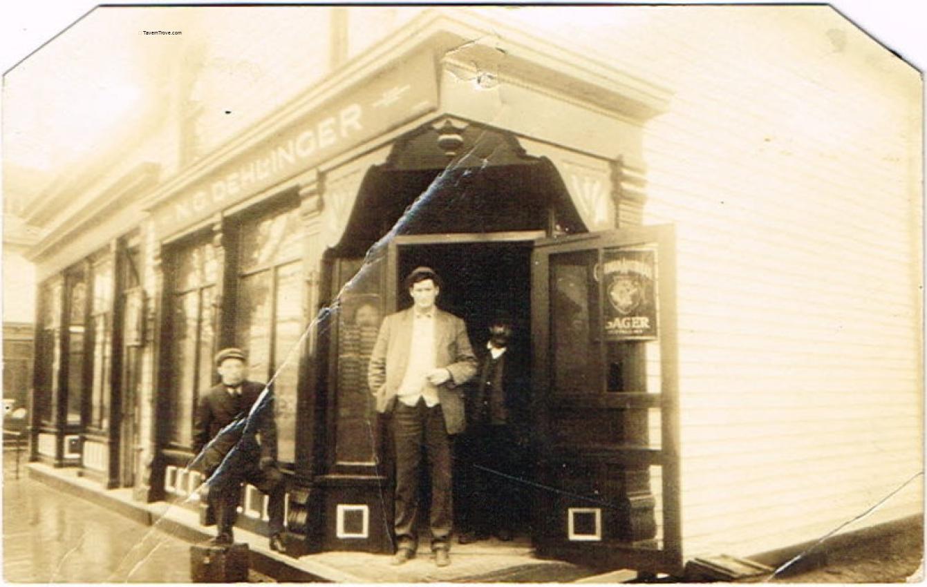 German America Lager Beer Corner Sign N. C. Dehlinger RPPC