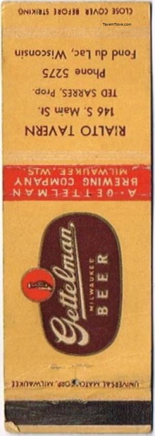 Gettelman Milwaukee Beer