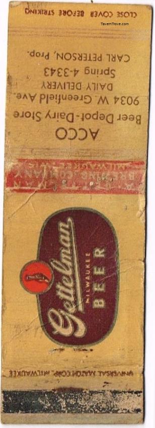 Gettelman Milwaukee Beer