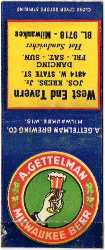 Gettelman Milwaukee Beer