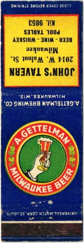 Gettelman Milwaukee Beer