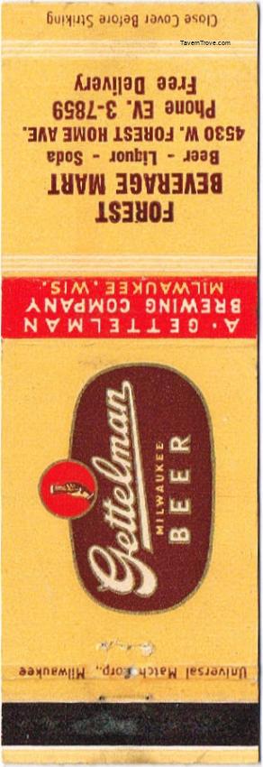 Gettelman Milwaukee Beer
