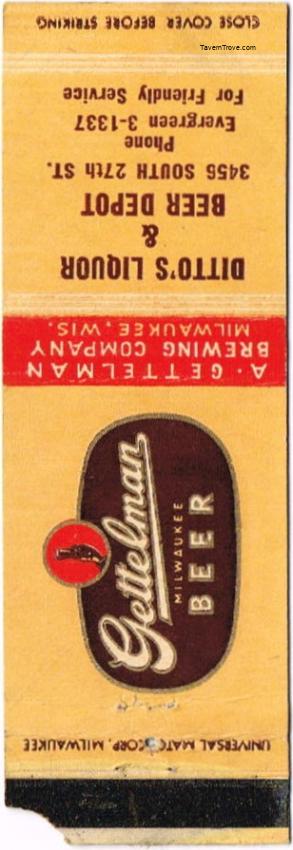 Gettelman Milwaukee Beer