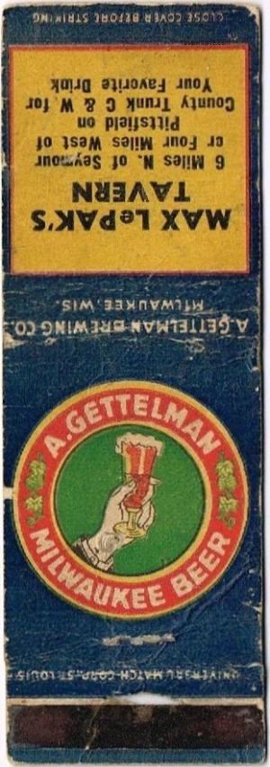 Gettelman Milwaukee Beer