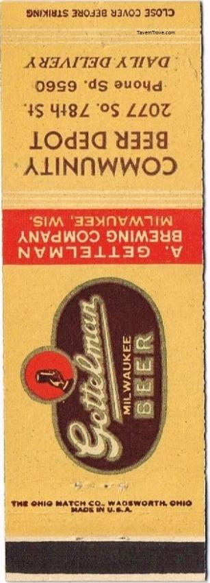 Gettelman Milwaukee Beer