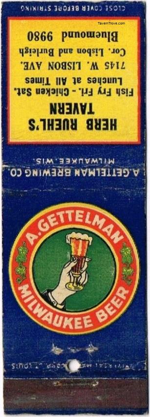 Gettelman Milwaukee Beer