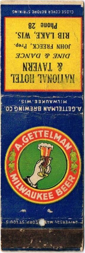 Gettelman Milwaukee Beer
