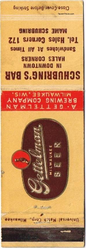 Gettelman Milwaukee Beer