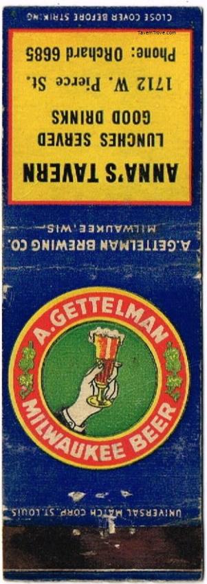 Gettelman Milwaukee Beer