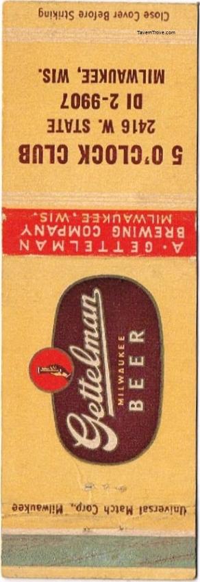 Gettelman Milwaukee Beer