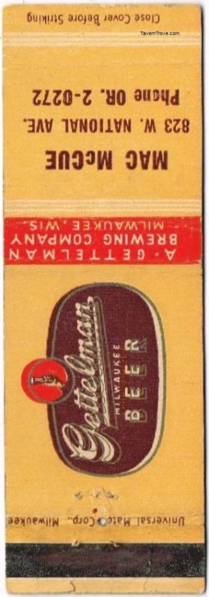 Gettelman Milwaukee Beer