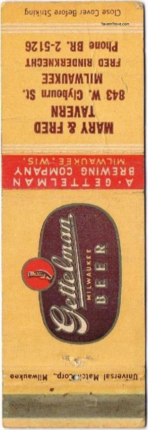 Gettelman Milwaukee Beer