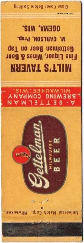 Gettelman Milwaukee Beer