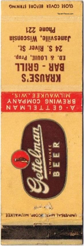 Gettelman Milwaukee Beer