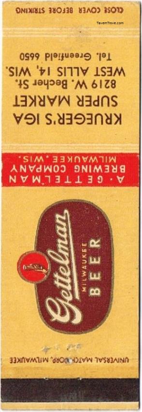 Gettelman Milwaukee Beer