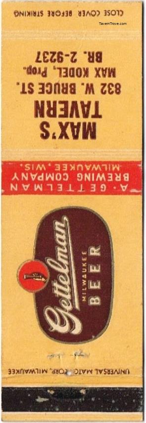 Gettelman Milwaukee Beer