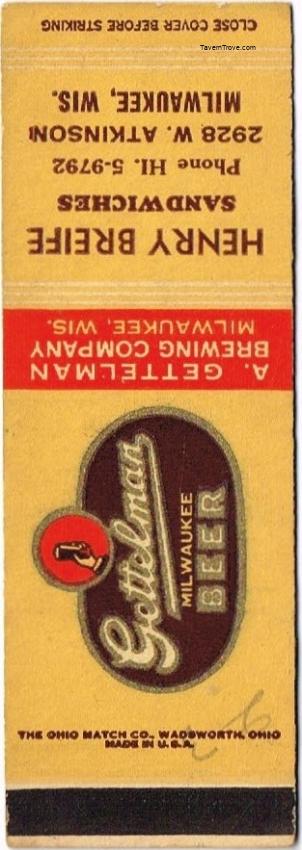 Gettelman Milwaukee Beer