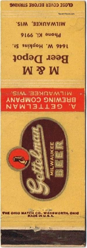 Gettelman Milwaukee Beer