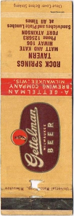 Gettelman Milwaukee Beer