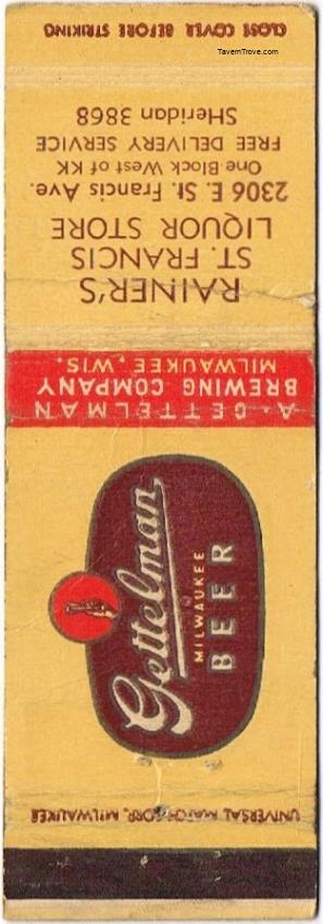 Gettelman Milwaukee Beer