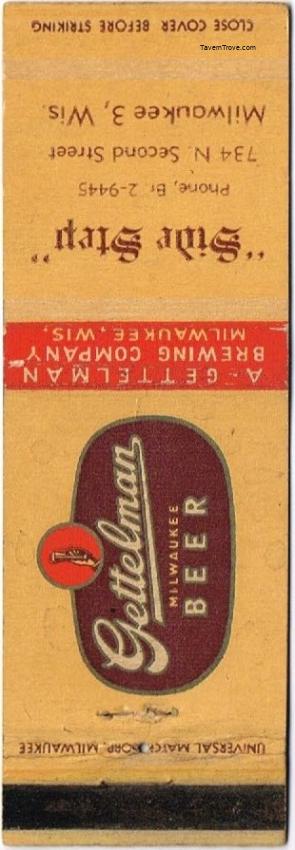 Gettelman Milwaukee Beer
