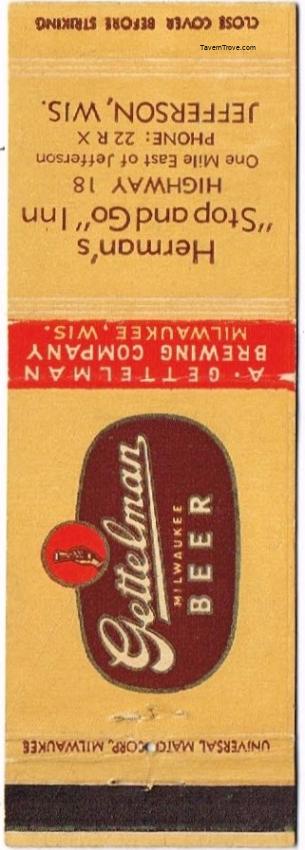 Gettelman Milwaukee Beer