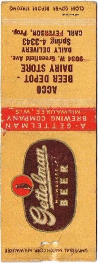 Gettelman Milwaukee Beer