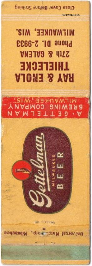 Gettelman Milwaukee Beer