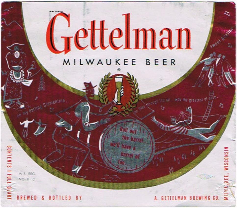 Gettelman Milwaukee Beer (Maroon Barrel)