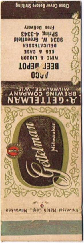 Gettelman Rathskeller Milwaukee Beer